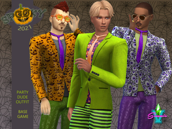 Sims 4 Spooky Party Dude by SimmieV at TSR