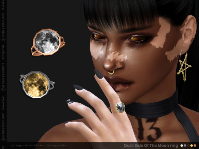 Sims 4 Dark Side Of The Moon ring by sugar owl at TSR