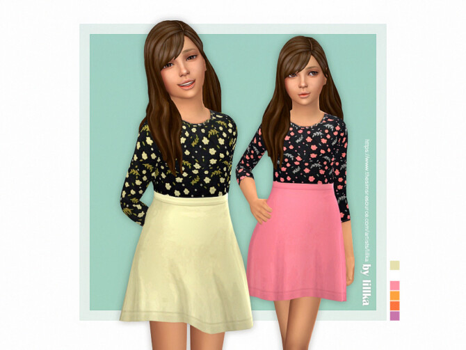 Sims 4 Annabell Dress by lillka at TSR