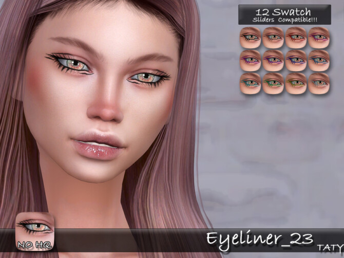 Sims 4 Eyeliner 23 by tatygagg at TSR