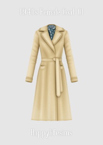 1940s Female Coat 01 at Happy Life Sims