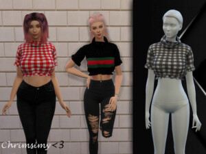 Short Sleeve Ruffle Top by chrimsimy at TSR