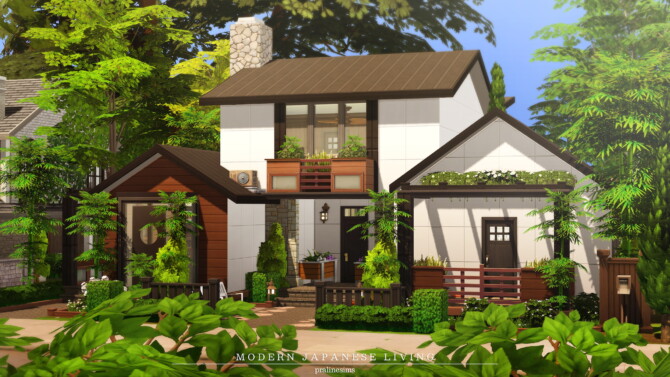 Sims 4 Modern Japanese Living at Cross Design
