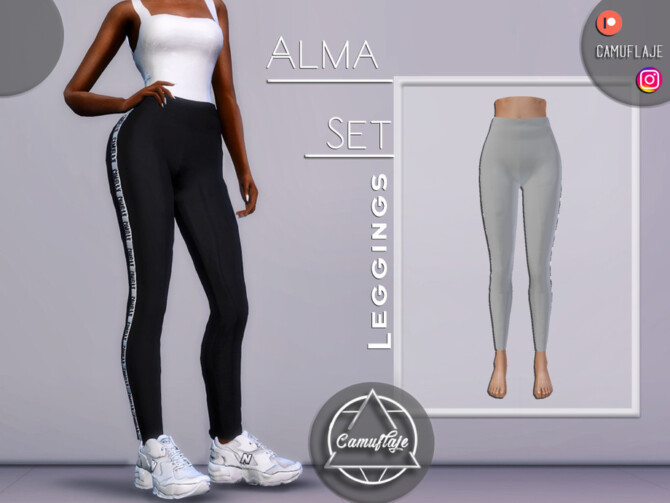 Sims 4 Alma Set Leggings by Camuflaje at TSR