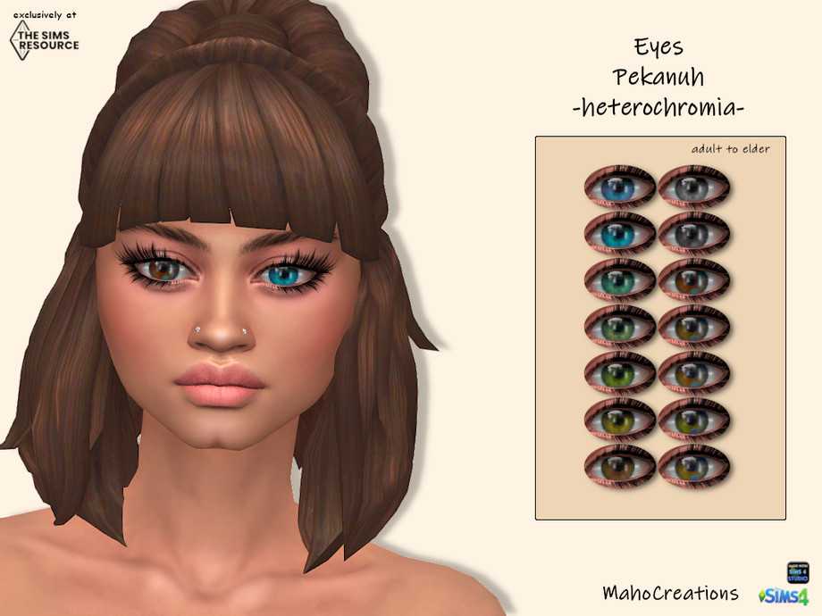 Eyes Pekanuh Heterochromia by MahoCreations at TSR » Sims 4 Updates