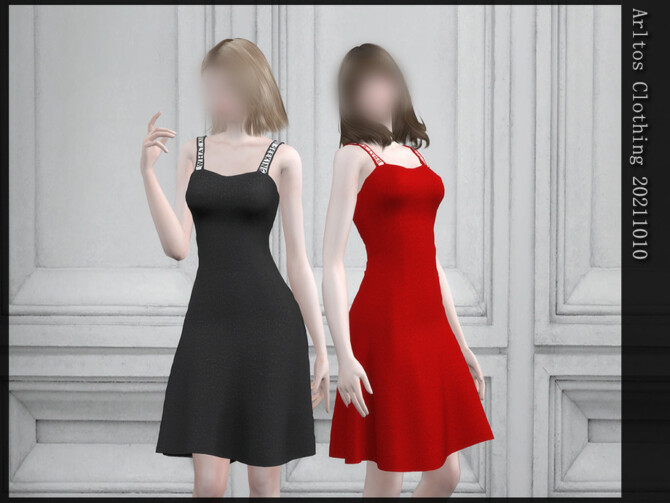 Sims 4 Modern dress 20211010 by Arltos at TSR
