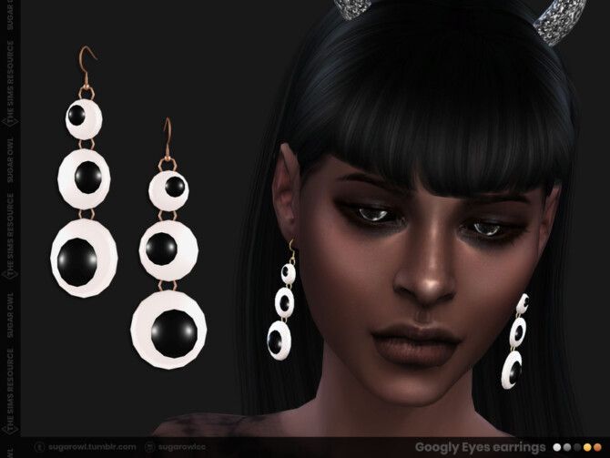 Sims 4 Googly Eyes earrings by sugar owl at TSR