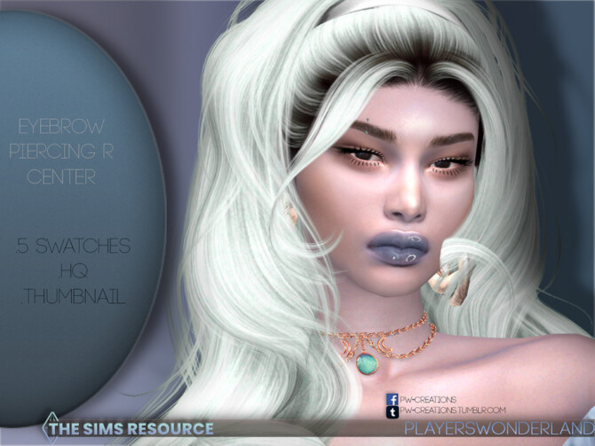 Sims 4 Eyebrow Piercing R Centered by PlayersWonderland at TSR