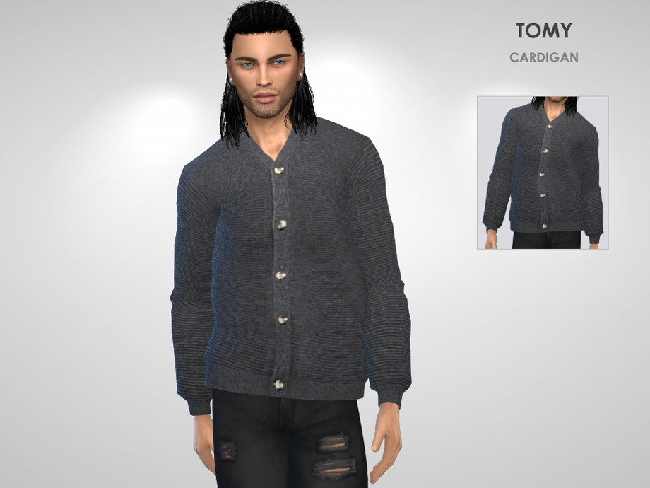 Tomy Cardigan by Puresim at TSR » Sims 4 Updates