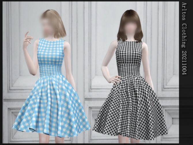 Sims 4 Vintage dress 20211004 by Arltos at TSR