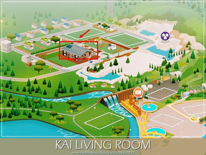 Sims 4 Kai Living Room by MychQQQ at TSR