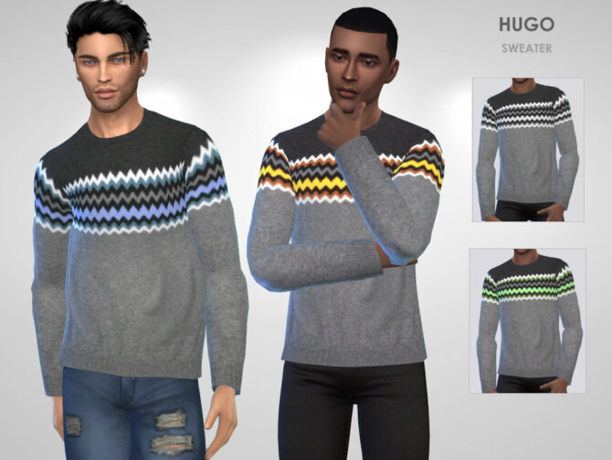 Hugo Sweater by Puresim at TSR » Sims 4 Updates