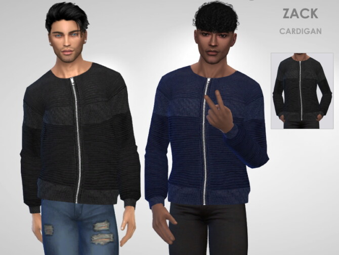 Sims 4 Zack Cardigan by Puresim at TSR