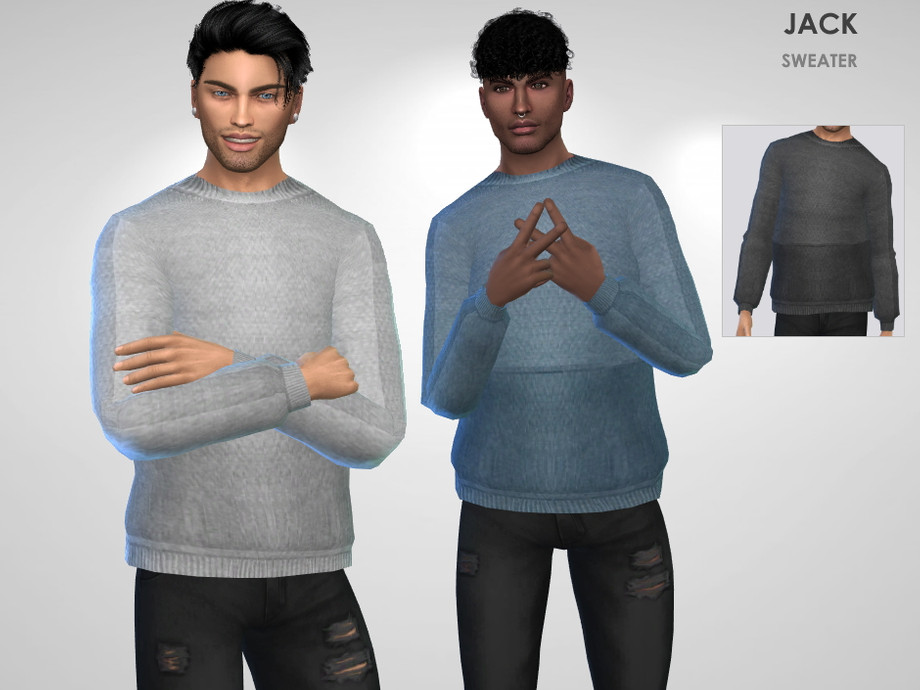 Jack Sweater by Puresim at TSR » Sims 4 Updates