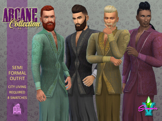 Sims 4 Arcane Semi Formal Outfit by SimmieV at TSR