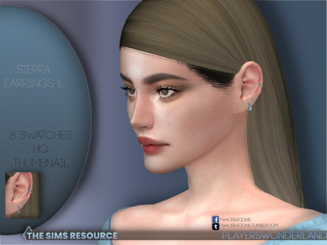 Sims 4 Sierra Earrings by PlayersWonderland at TSR
