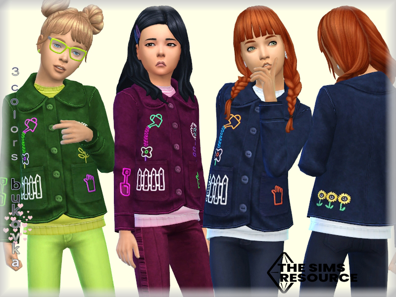 Blue Jacket by bukovka at TSR » Sims 4 Updates