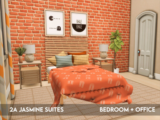 Sims 4 2A Jasmine Suites Bedroom + Office by xogerardine at TSR