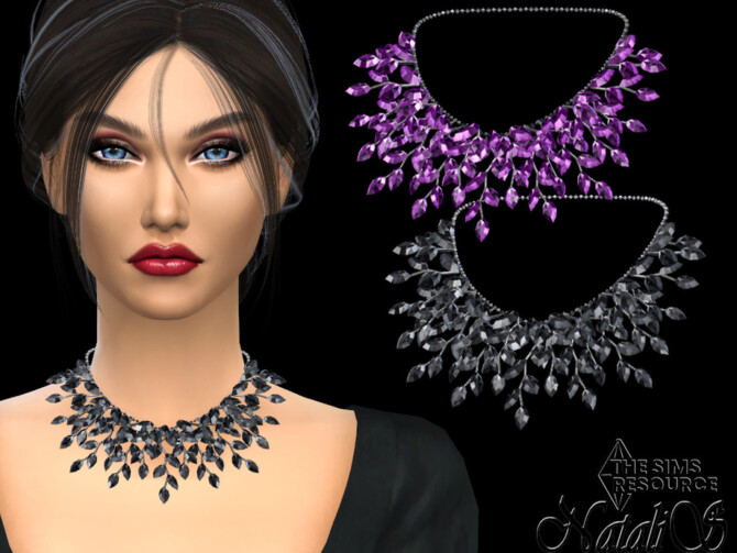 Sims 4 Faceted gems necklace by NataliS at TSR