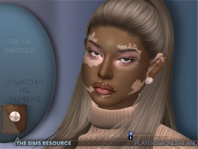 Sims 4 Freyja Earrings by PlayersWonderland at TSR