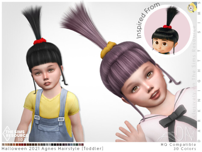 Sims 4 Agnes Hairstyle [Toddler] by DarkNighTt at TSR
