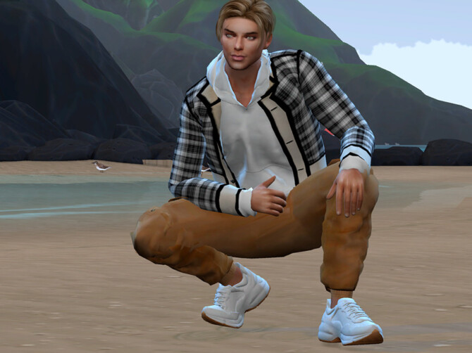 Sims 4 Mens hoodie with a jacket by Sims House at TSR