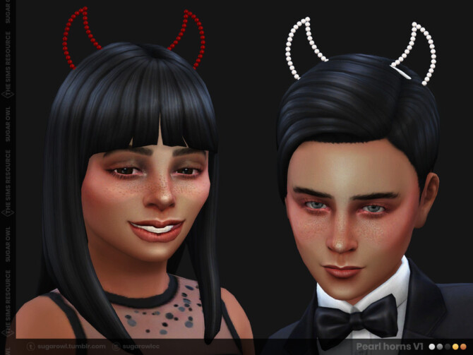 Sims 4 Pearl Horns for kids by sugar owl at TSR