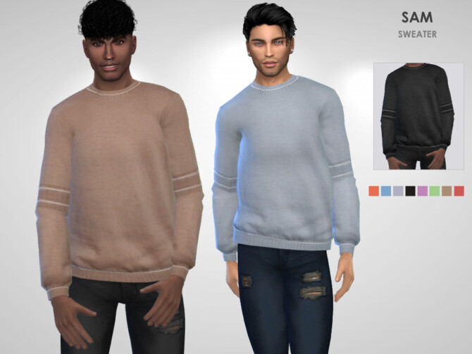 Sims 4 Sam Sweater by Puresim at TSR