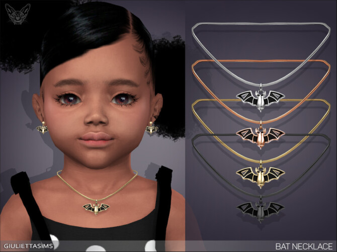 Sims 4 Bat Necklace For Toddlers by feyona at TSR