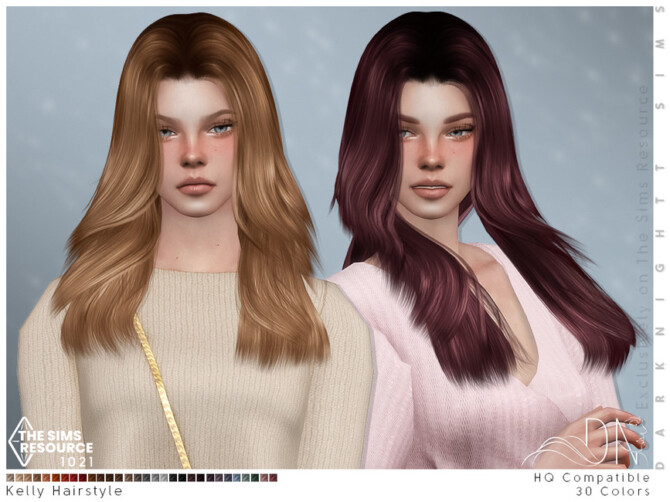 Sims 4 Kelly Hairstyle by DarkNighTt at TSR