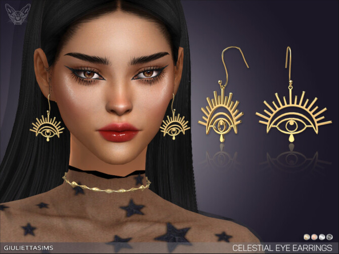 Sims 4 Celestial Eye Earrings by feyona at TSR