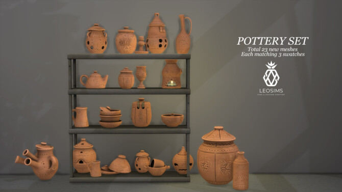 Sims 4 Pottery Set at Leo Sims