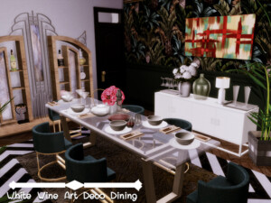 White Wine Art Deco Diningroom by GenkaiHaretsu at TSR