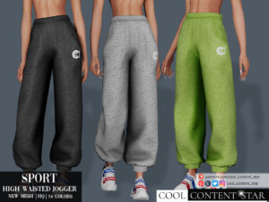 High Waisted Jogger by sims2fanbg at TSR