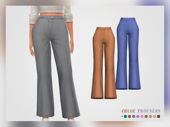 Sims 4 Chloe Trousers by pixelette at TSR