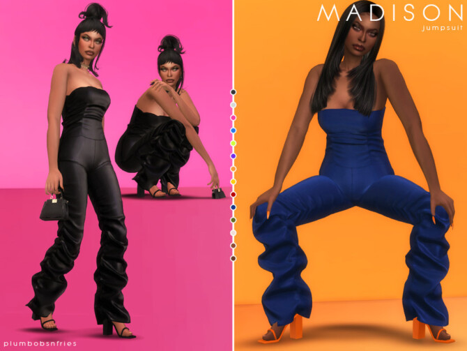 Sims 4 MADISON jumpsuit by Plumbobs n Fries at TSR
