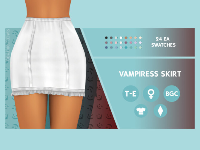 Sims 4 Vampiress Skirt by simcelebrity00 at TSR