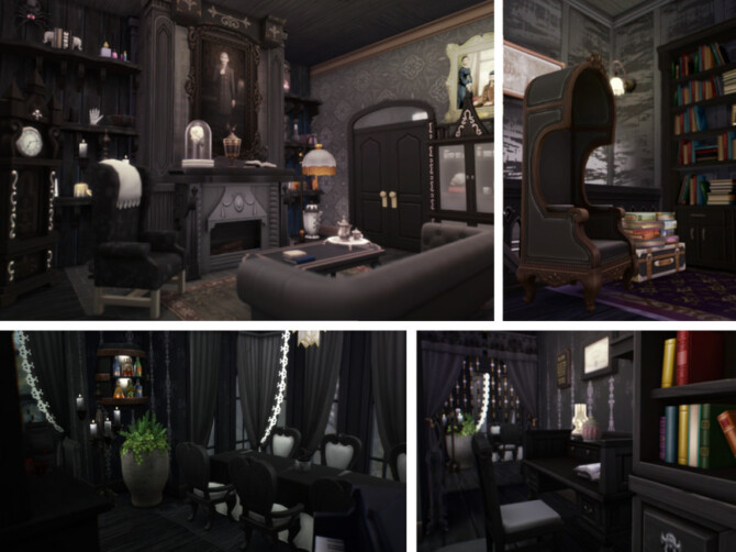 Sims 4 Black Widow House by VirtualFairytales at TSR
