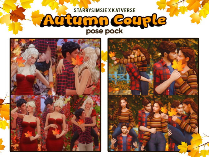 Sims 4 Autumn Poses at Katverse