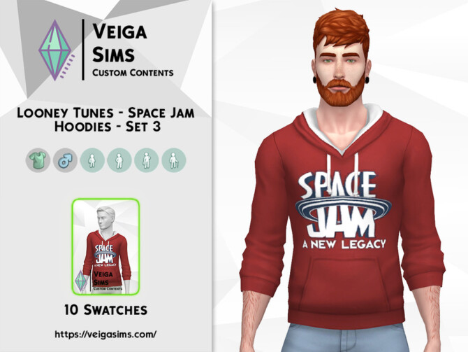 Sims 4 Space Jam Hoodies   Set 3 by David Mtv at TSR
