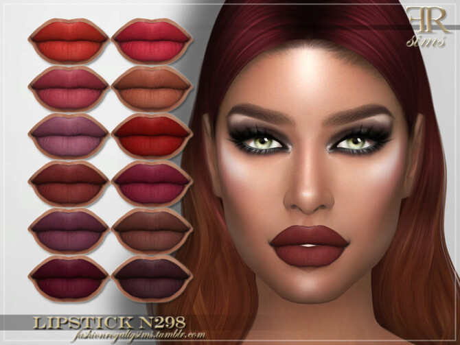 Sims 4 Lipstick N298 by FashionRoyaltySims at TSR