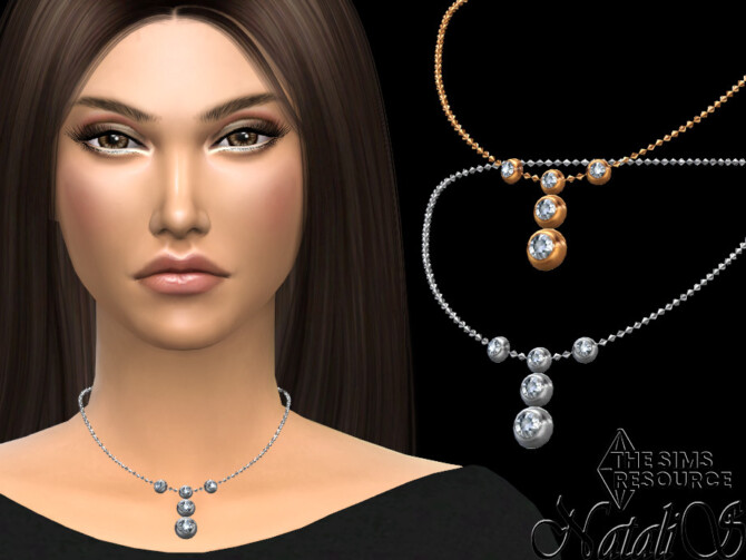 Sims 4 Graduated bezel diamond pendant by NataliS at TSR