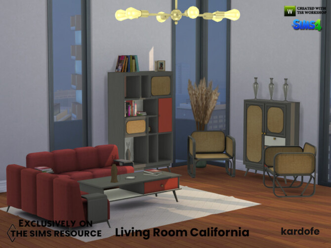 Sims 4 Living Room California by kardofe at TSR