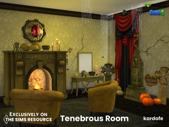 Sims 4 Tenebrous Room by kardofe at TSR