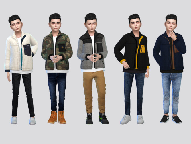 Sims 4 Brawn Fleece Jacket Boys by McLayneSims at TSR