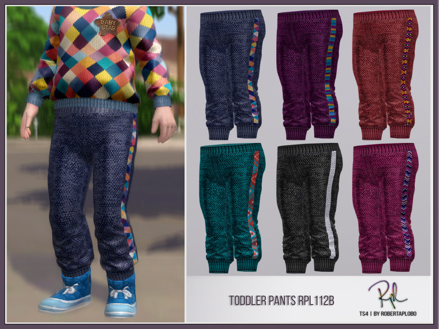 Toddler Pants RPL112B by RobertaPLobo at TSR » Sims 4 Updates