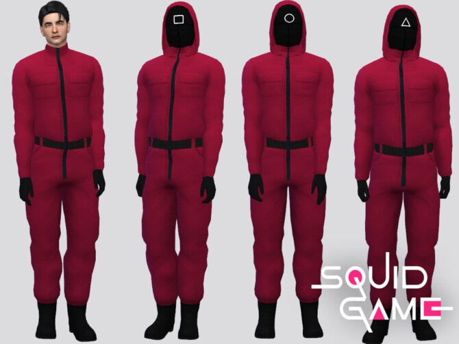 Sims 4 SQUID GAME Army Outfit by McLayneSims at TSR