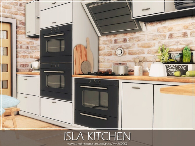 Sims 4 Isla Kitchen by MychQQQ at TSR