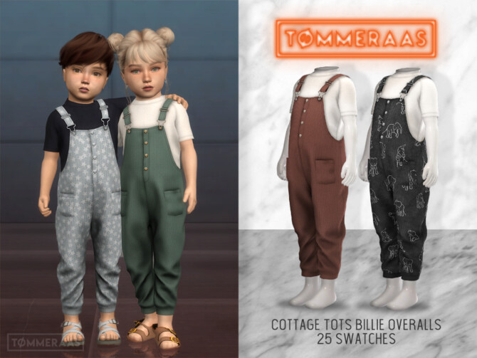 Sims 4 Cottage Tots Billie Overalls #20 at TØMMERAAS