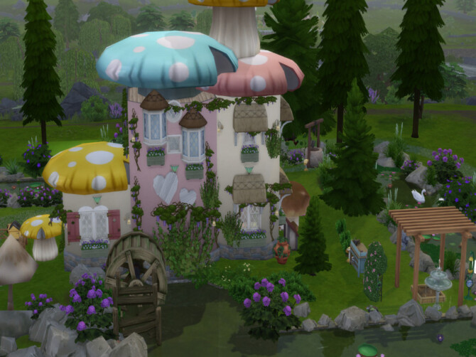 Sims 4 Cottage (Pastel Mushroom) by susancho93 at TSR